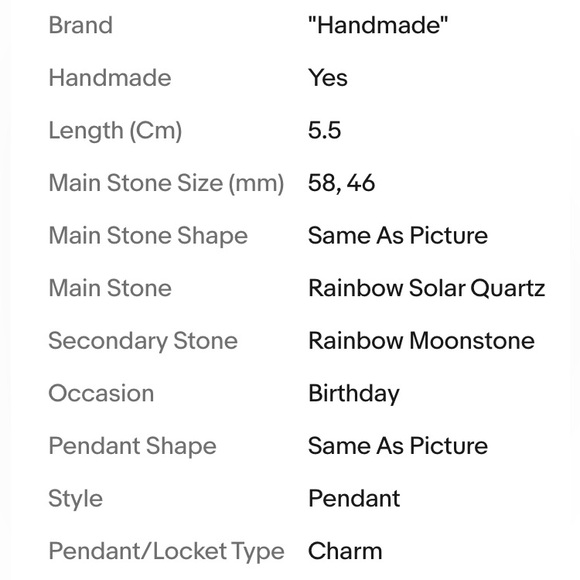 RAINBOW SOLAR QUARTZ PENDANT - Picture 2 of 3